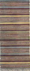 Фрагмент дорожки с узором из поперечных полос, орнаментированных переборным рисунком