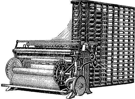 Сновальная машина Кенворси 1843 г. (по Барлоу).