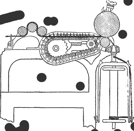 Английская льнопрядильная машина 30-х гг. XIX в. Система Водсворса (по Юру)