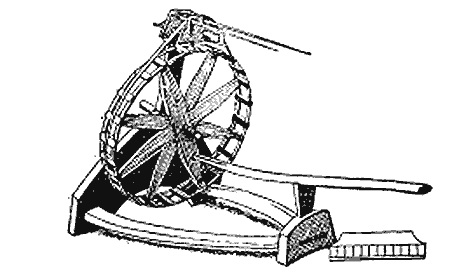 Китайская ножная прялка с рычажной педалью (по Хорнеру)