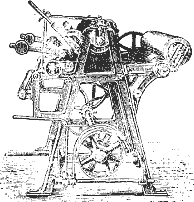 Ворсовальная машина 1890 г, (по Иоганнсену)