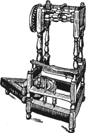 Модель прядильной машины Аркрайта (из коллекции Кенсингтонского музея).